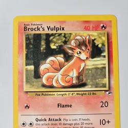 2000 Pokemon Gym Heroes Brock's Vulpix 73/132 WotC Vintage TCG Card Ken Sugimori - Image 2