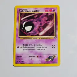 2000 Pokemon Gym Heroes Sabrina’s Gastly 93/132 WOTC Vintage Common Card Psychic - Image 1