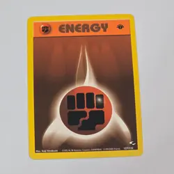 Pokemon TCG WotC Gym Heroes Fighting Energy 1st Edition 127/132 Vintage 1999 - Image 1