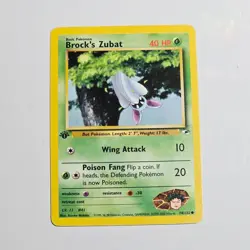 2000 Pokemon Gym Heroes Brock's Zubat 74/132 1st Edition WotC Vintage TCG Card - Image 1