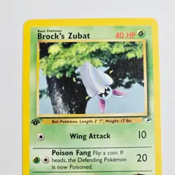 2000 Pokemon Gym Heroes Brock's Zubat 74/132 1st Edition WotC Vintage TCG Card - Image 2
