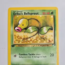 2000 Pokemon Gym Heroes Erika's Bellsprout 76/132 1st Edition WotC Vintage TCG C - Image 2