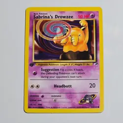 1st Edition Pokemon Sabrina’s Drowzee Gym Heroes 92/132 WOTC 2000 Vintage Common - Image 1