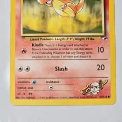 Blaine's Charmander 61/132 Gym Heroes Unlimited Common Pokemon TCG WOTC 1999 - Image 3