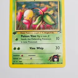 2000 Pokemon Gym Heroes Erika's Bellsprout 75/132 1st Edition WotC Vintage - Image 3