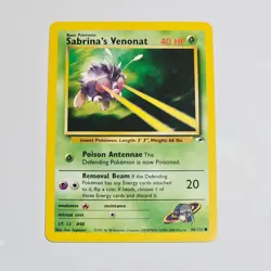 Pokemon Sabrina's Venonat 96/132 Gym Heroes Unlimited Common WotC 2000 - Image 1