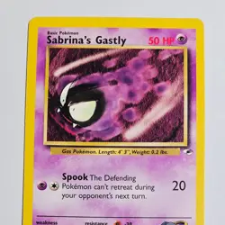 2000 Pokemon Gym Heroes Sabrina’s Gastly 93/132 WOTC Vintage Common Card Psychic - Image 2
