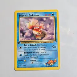 2000 Pokemon Gym Heroes 1st Edition Misty’s Goldeen 85/132 Common WotC TCG - Image 1