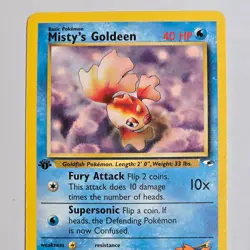 2000 Pokemon Gym Heroes 1st Edition Misty’s Goldeen 85/132 Common WotC TCG - Image 2