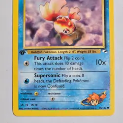 2000 Pokemon Gym Heroes 1st Edition Misty’s Goldeen 85/132 Common WotC TCG - Image 3