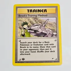 2000 Pokemon Gym Heroes Brock’s Training Method 106/132 1st Edition Common WOTC - Image 1
