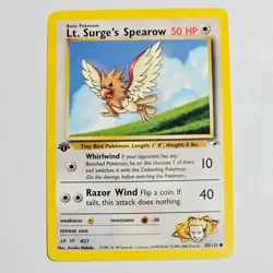 2000 Pokemon Gym Heroes 1st Edition Lt. Surge’s Spearow 83/132 Common WotC TCG - Image 1