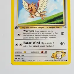 2000 Pokemon Gym Heroes 1st Edition Lt. Surge’s Spearow 83/132 Common WotC TCG - Image 3