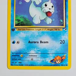 Vintage 2000 Pokemon Misty’s Seel 88/132 Gym Heroes 1st Edition WOTC TCG Card - Image 3