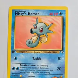 2000 Pokemon Gym Heroes 1st Edition Misty’s Horsea 86/132 Common WotC TCG Card - Image 2