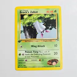 Brock’s Zubat Pokemon TCG Gym Heroes 1st Edition WotC 74/132 Common English 1999 - Image 1
