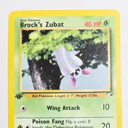 Brock’s Zubat Pokemon TCG Gym Heroes 1st Edition WotC 74/132 Common English 1999 - Image 2