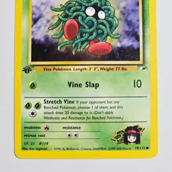 2000 Pokemon Gym Heroes Erika's Tangela 79/132 1st Edition WotC Vintage TCG Card - Image 3