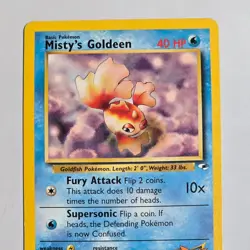 2000 Pokemon Gym Heroes Misty’s Goldeen 85/132 Unlimited Common WotC TCG - Image 2