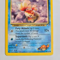 2000 Pokemon Gym Heroes Misty’s Goldeen 85/132 Unlimited Common WotC TCG - Image 3