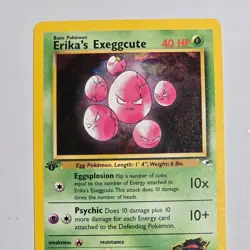 2000 Pokemon Gym Heroes Erika's Exeggcute 77/132 1st Edition WotC VTG Common - Image 2