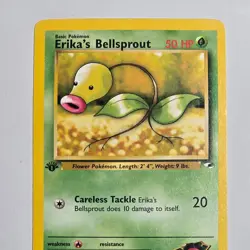 2000 Pokemon Gym Heroes Erika's Bellsprout 76/132 1st Edition WotC Vintage - Image 2