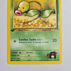 2000 Pokemon Gym Heroes Erika's Bellsprout 76/132 1st Edition WotC Vintage - Image 3