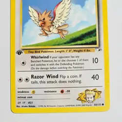 2000 Pokemon Gym Heroes 1st Edition Lt. Surge’s Spearow 83/132 Common WotC TCG - Image 3