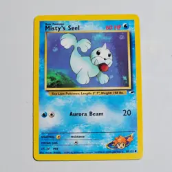 VTG 2000 Pokemon Misty’s Seel 88/132 Gym Heroes Unlimited WOTC TCG Card - Image 1