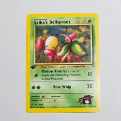 2000 Pokemon Gym Heroes Erika's Bellsprout 75/132 1st Edition WotC Vintage - Image 1