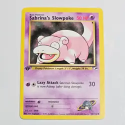 Pokemon Sabrina's Slowpoke 95/132 Gym Heroes 1st Edition Common WotC 2000 - Image 1