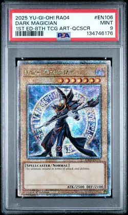 Dark Magician RA04-EN106 1st Edition 8th QCR Yugioh PSA 9 *176 - Image 1