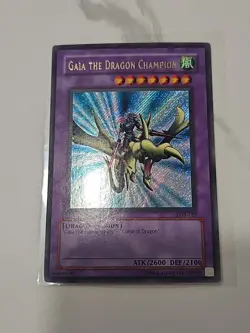 Yugioh Gaia the Dragon Champion LOB-125 Secret Rare Ultra Misprint VLP - Image 1