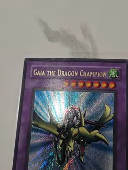 Yugioh Gaia the Dragon Champion LOB-125 Secret Rare Ultra Misprint VLP - Image 3