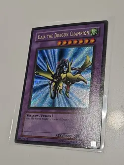 Yugioh Gaia the Dragon Champion LOB-125 Secret Rare Ultra Misprint VLP - Image 2