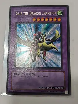 Yugioh Gaia the Dragon Champion LOB-125 Secret Rare Ultra Misprint VLP - Image 4