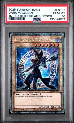 Dark Magician RA04-EN106 1st Edition 8th QCR Yugioh PSA 10 *071 - Image 1