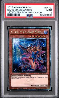 Dark Magician Girl RA04-EN107 1st Edition 7th QCR Yugioh PSA 9 *039 - Image 1