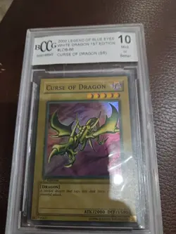Yu-Gi-Oh! PSA 10 Curse of Dragon 1st Edition LOB-066 Legend Of Blue Eyes - Image 1