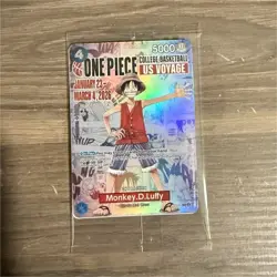Bandai Namco One Piece Card Game US Voyage Monkey D. Luffy Holo Leader Lot of 5 - Image 1