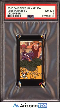 One Piece 2010 Chopper/Luffy December One Piece Hanafuda PSA 8 - Image 1