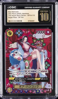 2025 ONE PIECE JPN THE AZURE SEA'S SEVEN #OP14-112 BOA HANCOCK CGC 10 PRISTINE - Image 1