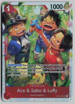 OP13-007 Ace & Sabo & Luffy SR 4x Playset - One Piece TCG English - Image 1