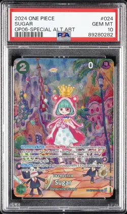 2024 ONE PIECE OP06-WINGS OF THE CAPTAIN SPECIAL ALTERNATE ART #024 SUGAR PSA 10 - Image 1