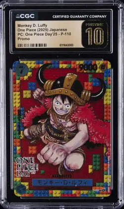 2025 ONE PIECE JPN PC: ONE PIECE DAY '25 PROMO MONKEY D. LUFFY CGC 10 PRISTINE - Image 1