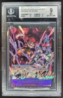 ONE PIECE PROMOS EUSTASS CAPTAIN KID #ST10013 REGIONAL TOP PRIZE BGS 9 DD5 - Image 1