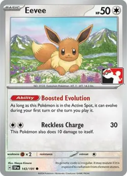 Eevee - 143/191 - Common - Holo - NM - Prize Pack Series Cards - Image 1