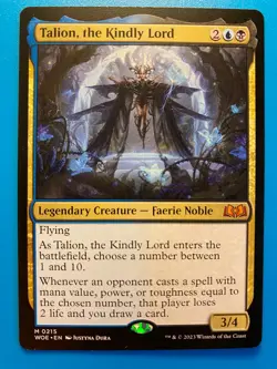 MTG 1x Talion, the Kindly Lord 215 Wilds of Eldraine Magic the Gathering x1 NM - Image 1