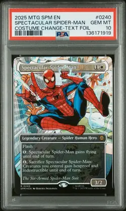 PSA 10 GM Magic the Gathering Spectacular Spider-Man Textured Foil 0240 Marvel - Image 1