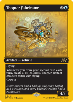 Thopter Fabricator (First-Place Foil) [Aetherdrift] Foil Near Mint - Image 1
